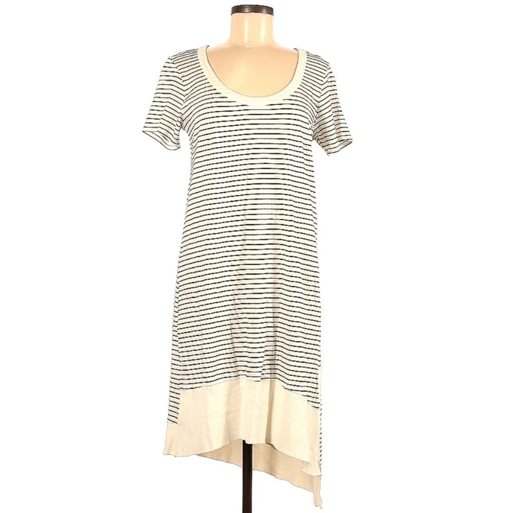 Left of Center Striped Open Back Casual Dress Tunic Size M